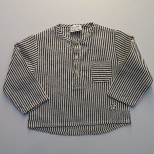 Tocoto vintage  navy and cream striped bloomer set